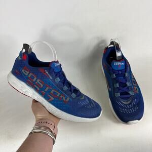 Skechers Go Run 5 Boston Sneaker Mens 11.5 Blue Lace Up Quick-Fit Athletic Shoes